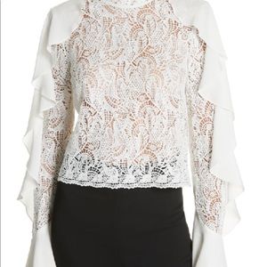 Ruffle lace shirt